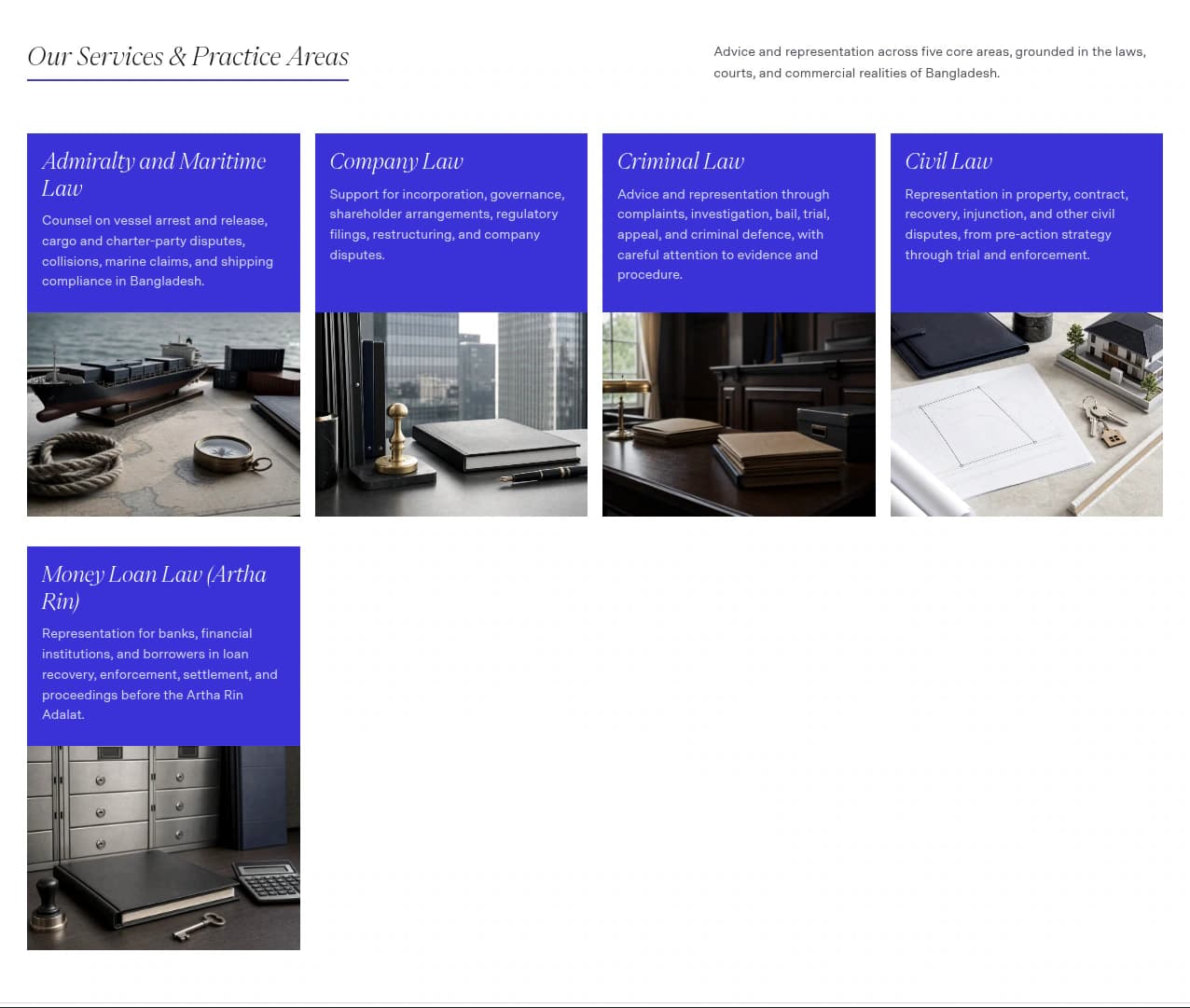 Integrity Law Chambers practice areas page